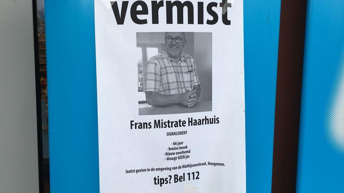 Mistrate Haarhuis is sinds 30 december 2017 vermist (Rechten: RTV Drenthe/Petra Wijnsema)