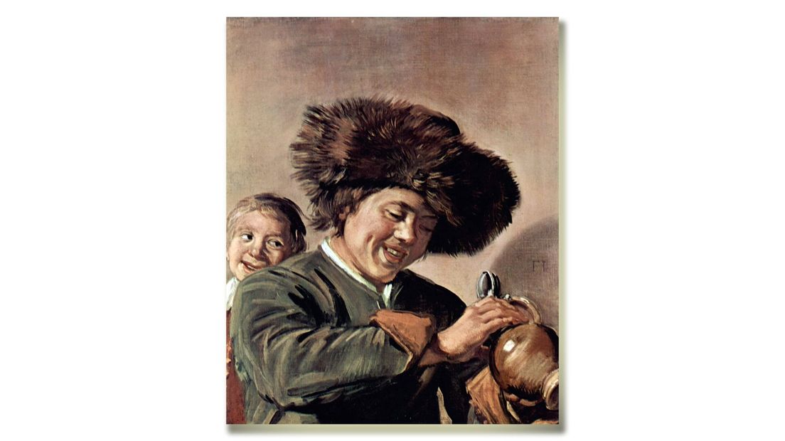 Het schilderij 'Twee lachende jongens met bierkruik' dat werd gestolen