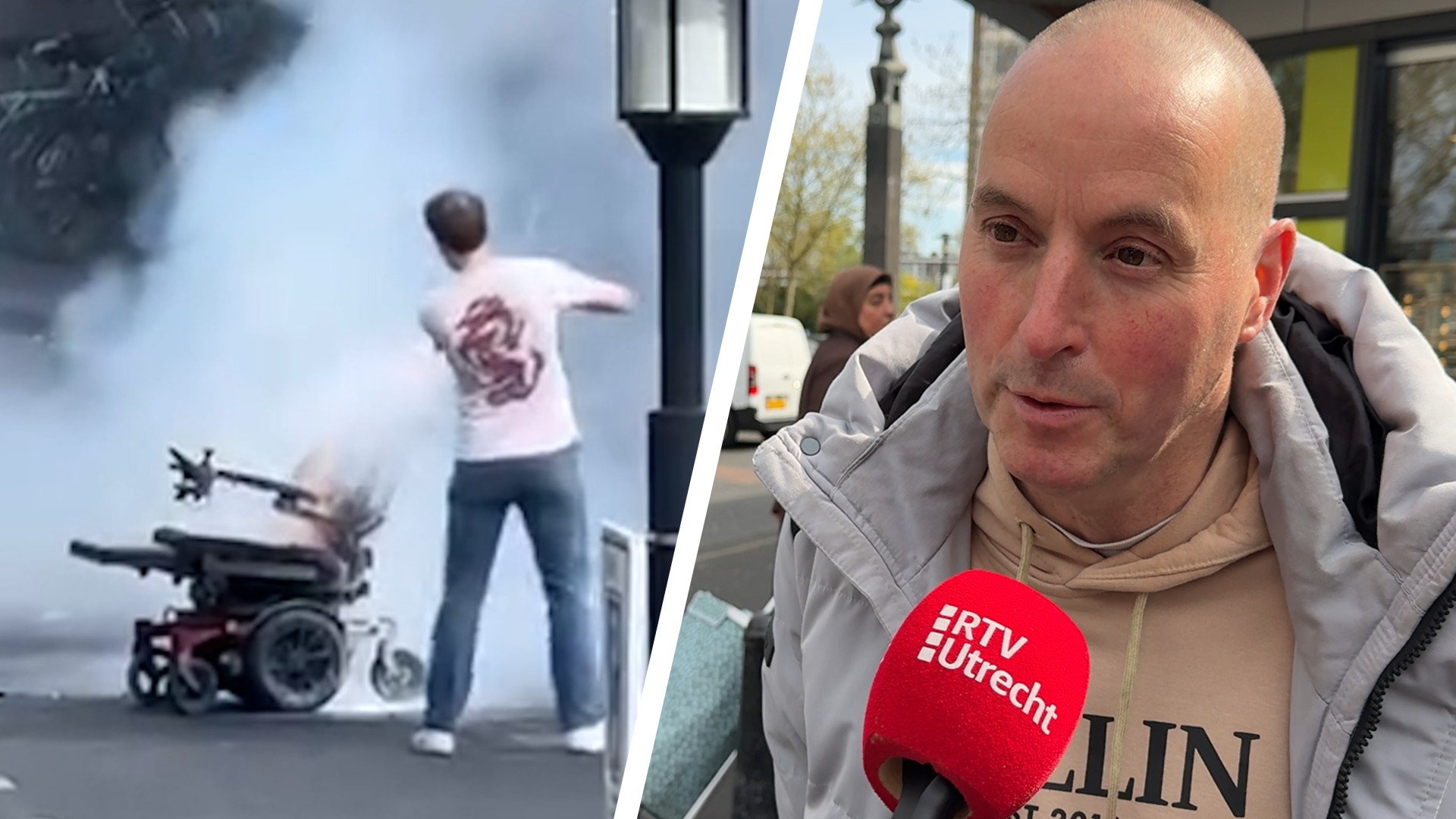 Woede en bloemen nadat man in rolstoel in brand wordt gestoken op Smaragdplein