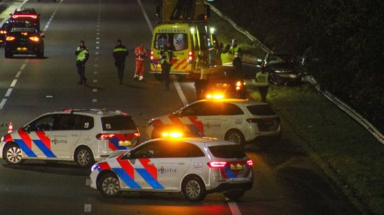 Gewonde bij ongeval A12 • auto ramt bomen.