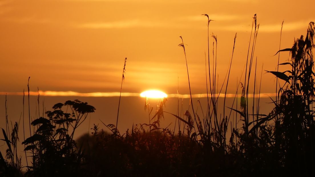Mooie opkomst van de zon