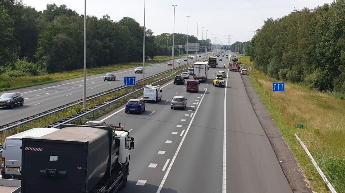 File na ongeluk op A35 bij Borne