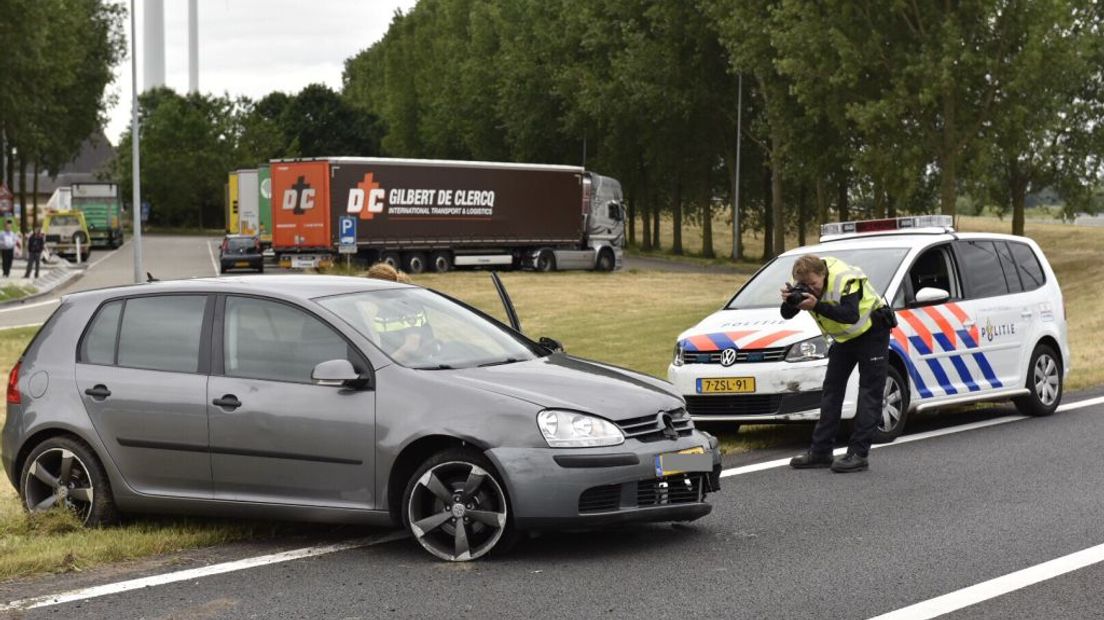 De vluchtauto.