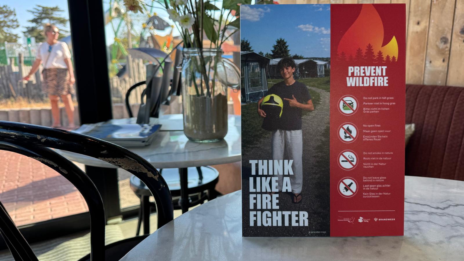 Campagne waarschuwt bezoekers op Schouwen voor natuurbrandgevaar: 'Think like a firefighter'