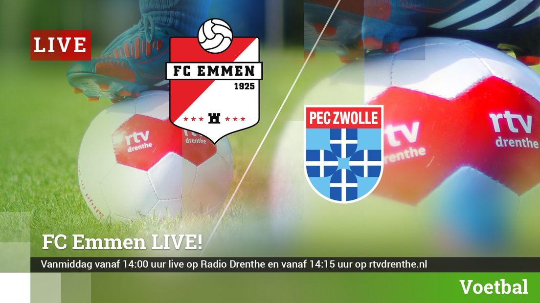 Volg FC Emmen - PEC Zwolle van minuut tot minuut