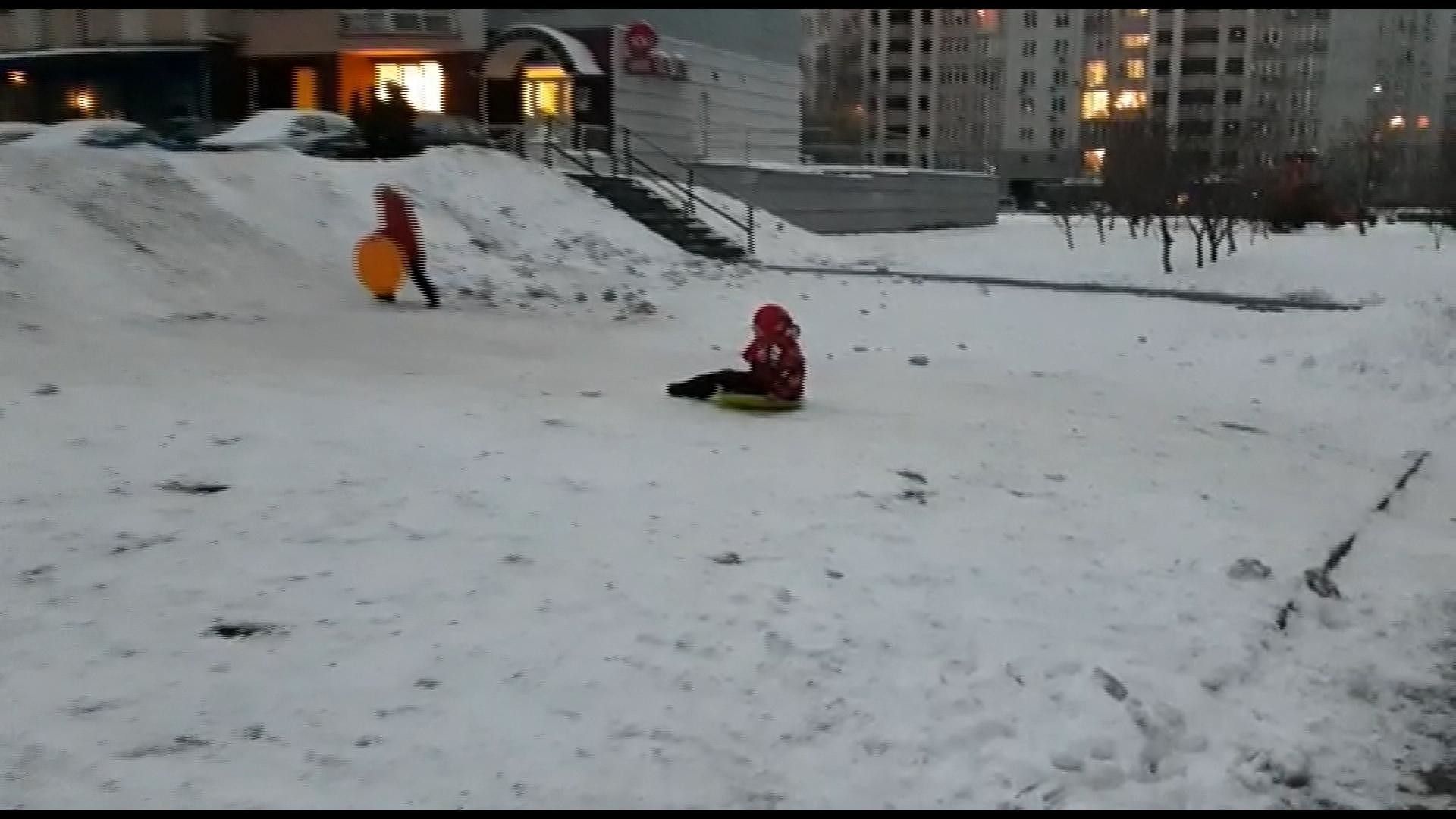 Spelen op een slee
