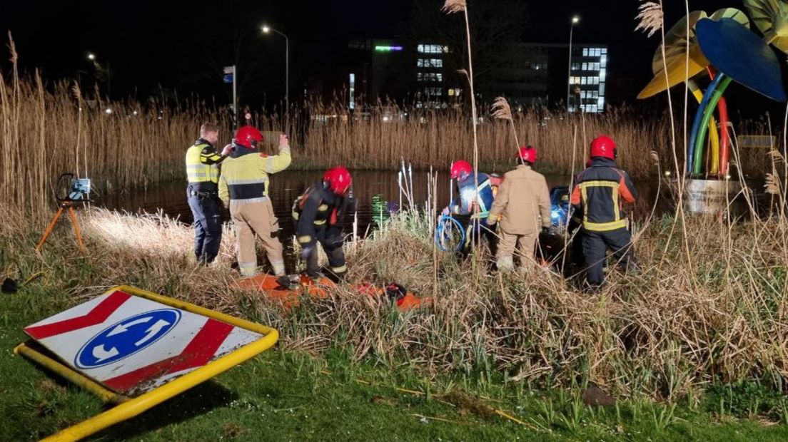 Hulpdiensten op de plaats van het ongeval