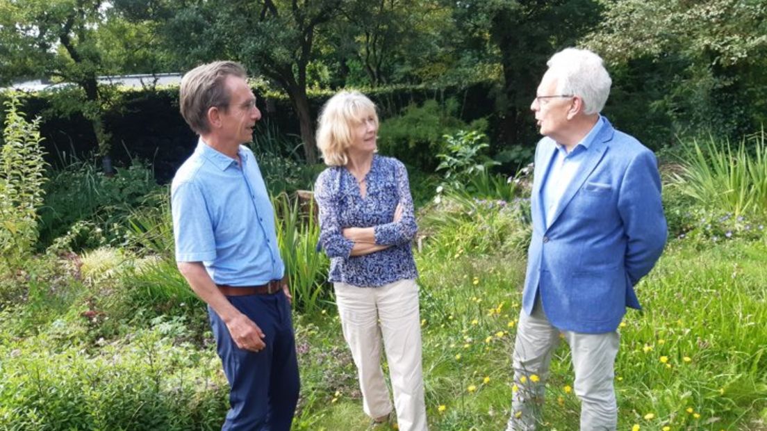 Mark Goedkoop (GroenLinks), Geiske Hibma (PvdA) en Hank Beermann (D66) (v.l.n.r.)