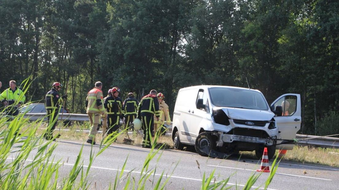 Ongeluk op A1 bij Bornerbroek