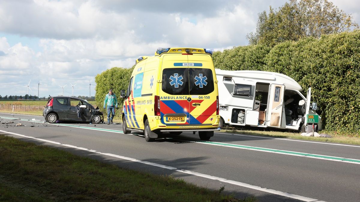 Automobilist omgekomen bij botsing op N36 bij Stegeren