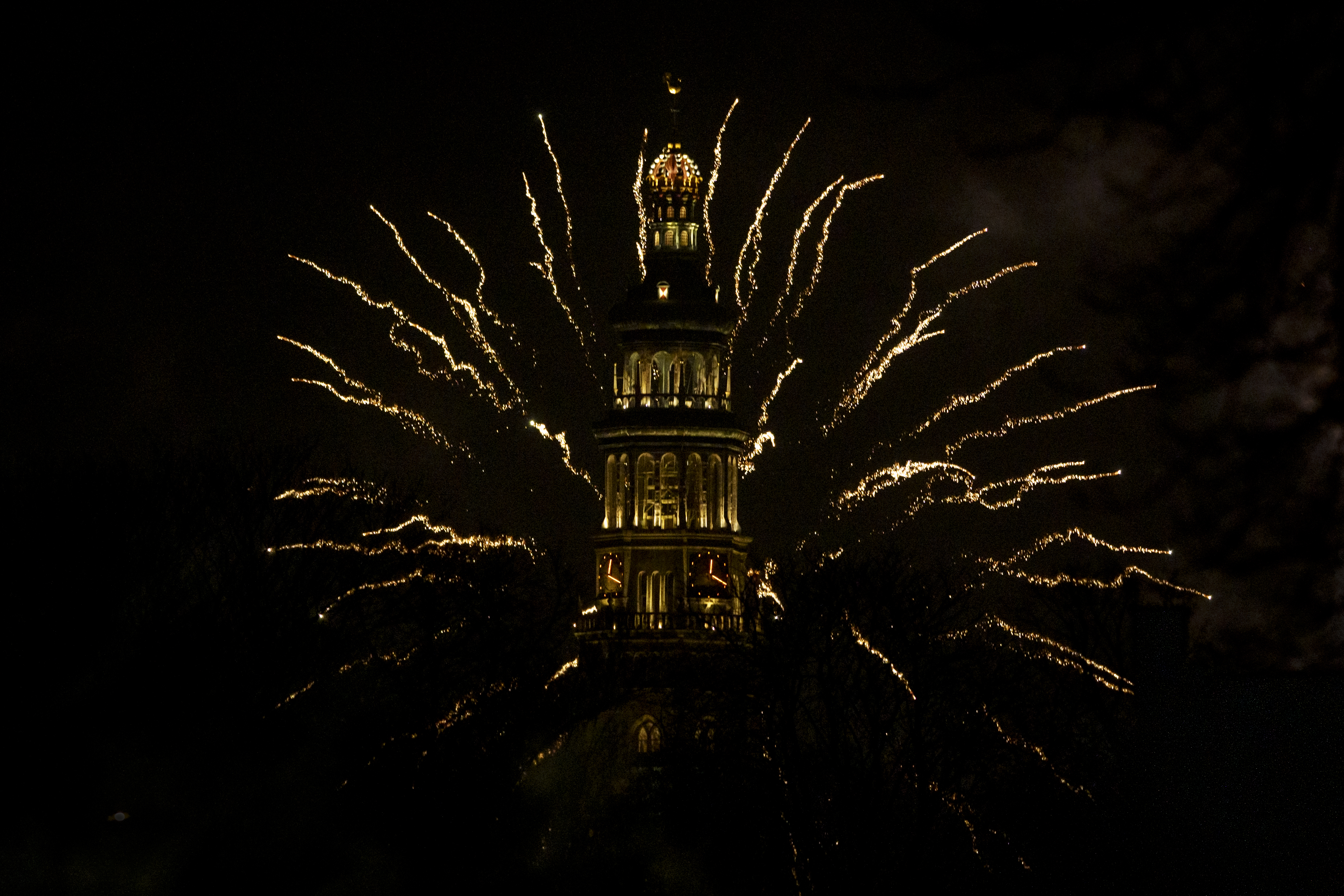 Vuurwerk tijdens jaarwisseling in Middelburg