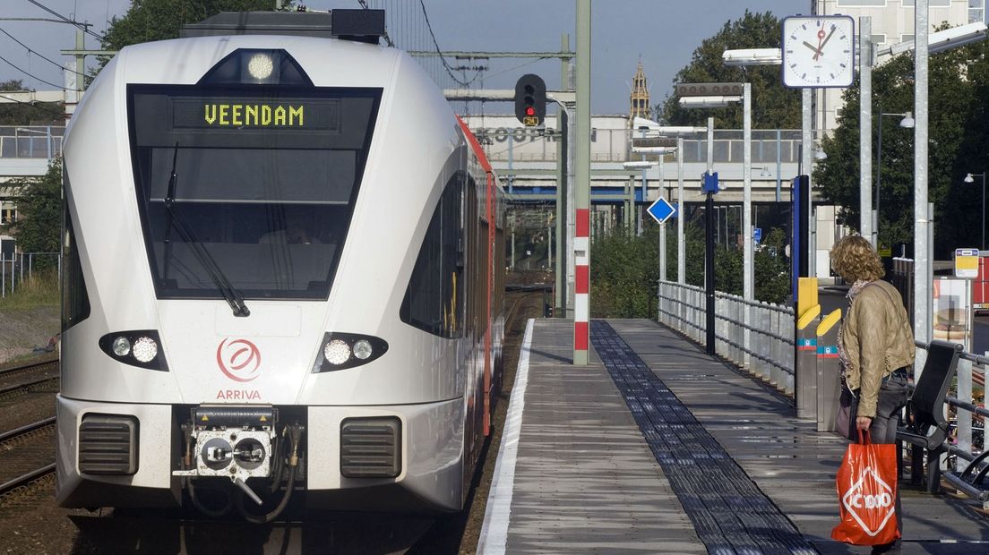 Tussen Zuidbroek en Veendam is geen treinverkeer mogelijk