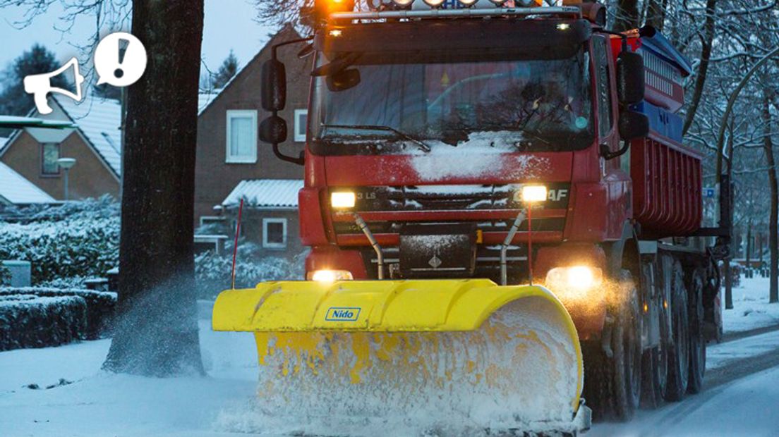 De dreiging van een beetje sneeuw zorgt ervoor dat er vandaag minder verkeer op de weg is (Rechten: Karin Broekhuijsen)