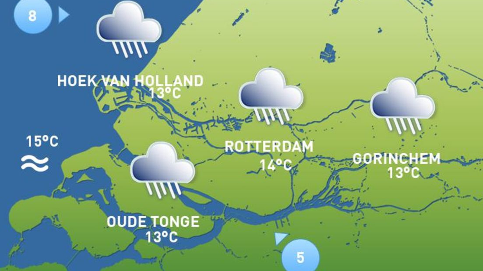 Het weer van vrijdag 23 oktober.