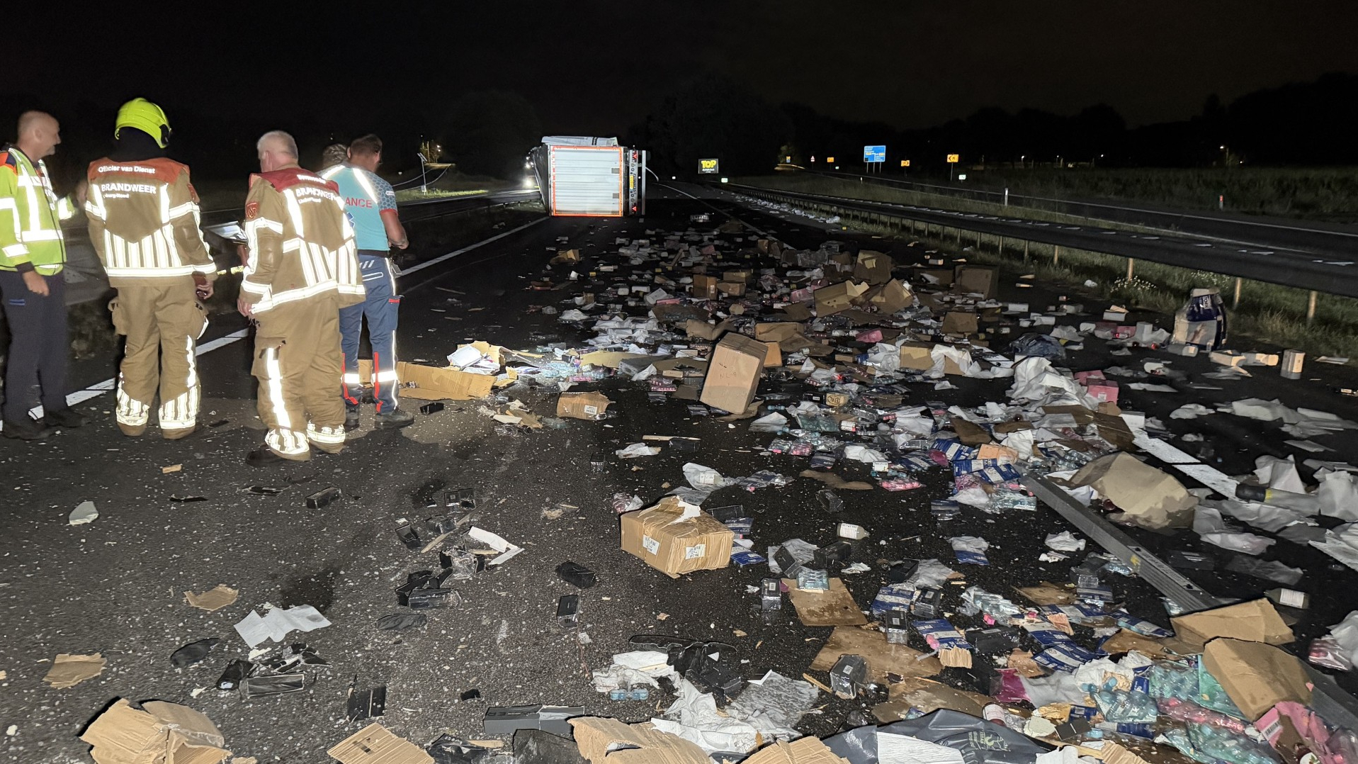 Ongeval met vrachtwagens op de A2