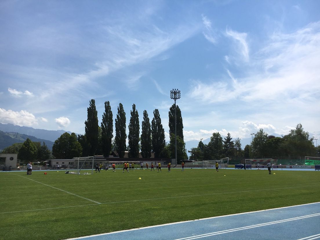 De training van Feyenoord in Zwitserland