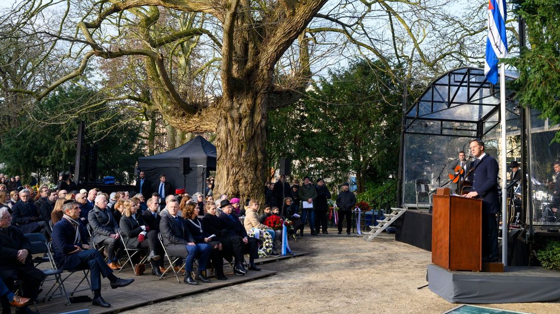 Mark Rutte maakt excuses voor de rol van de Nederlandse overheid bij de Jodenvervolging in de Tweede Wereldoorlog (Rechten: ANP/Evert Elzinga)