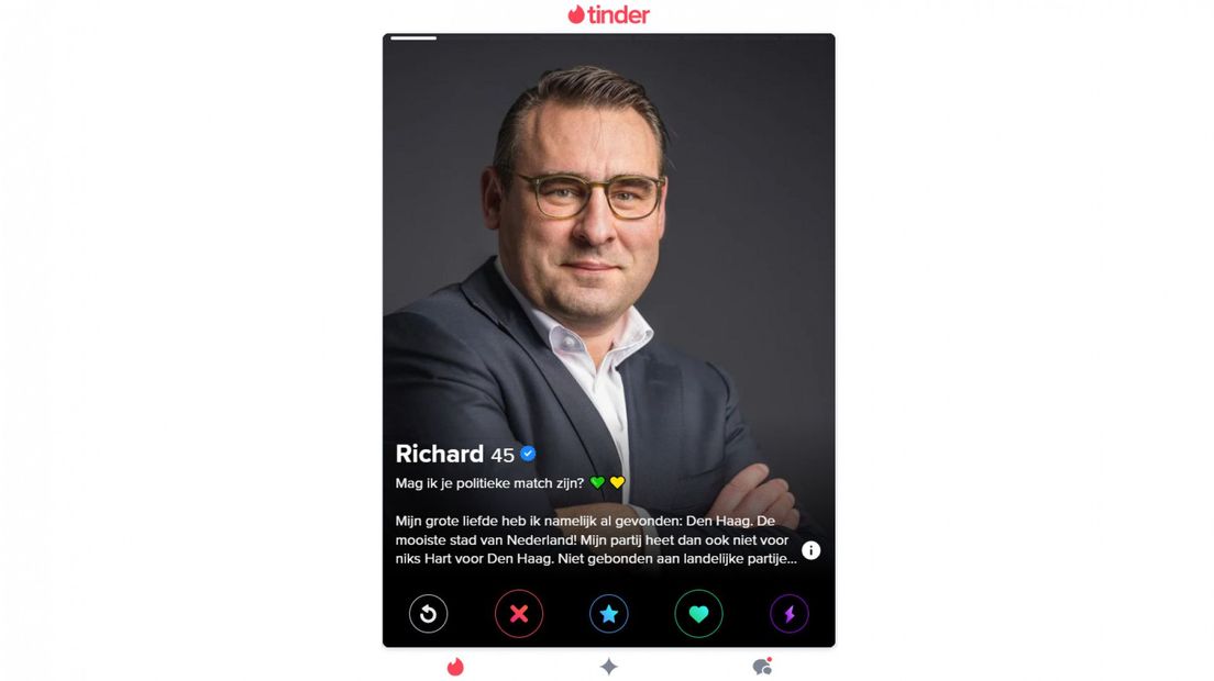 Richard de Mos op Tinder