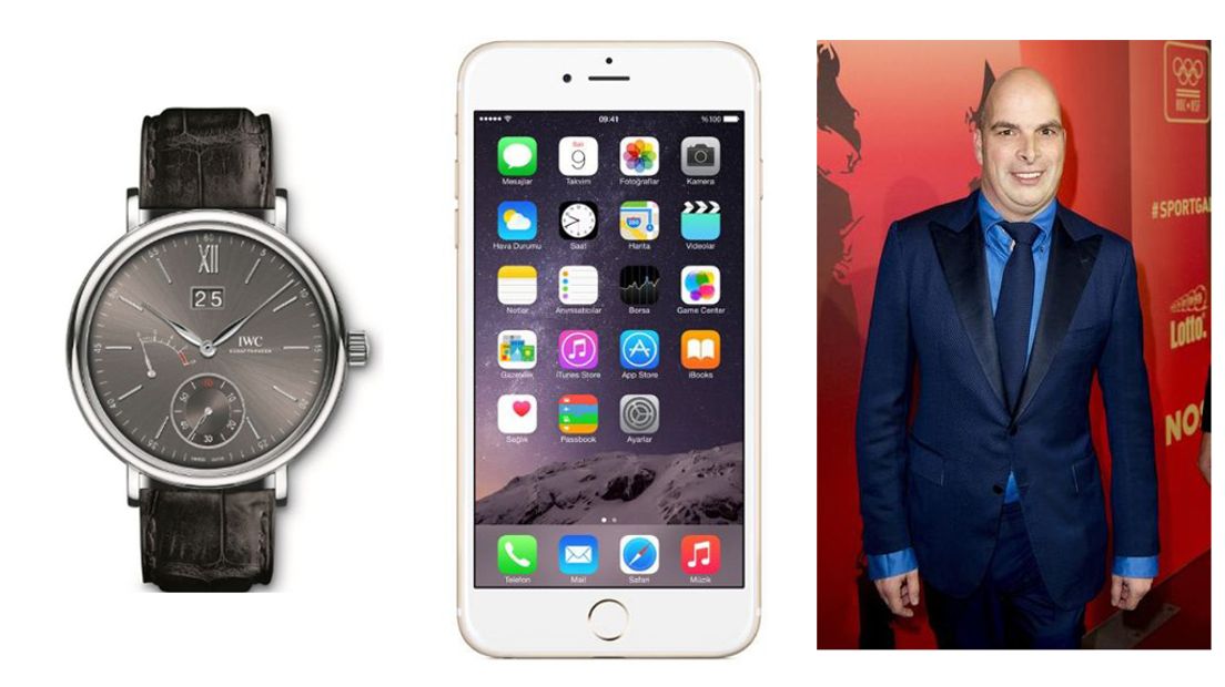 Het IWC-horloge en de iPhone die Koen Everink ook had