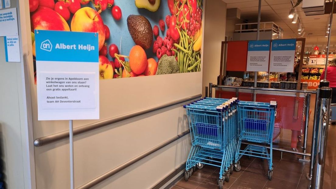 Vermiste winkelwagens zijn de supermarktmanager een doorn in het oog.