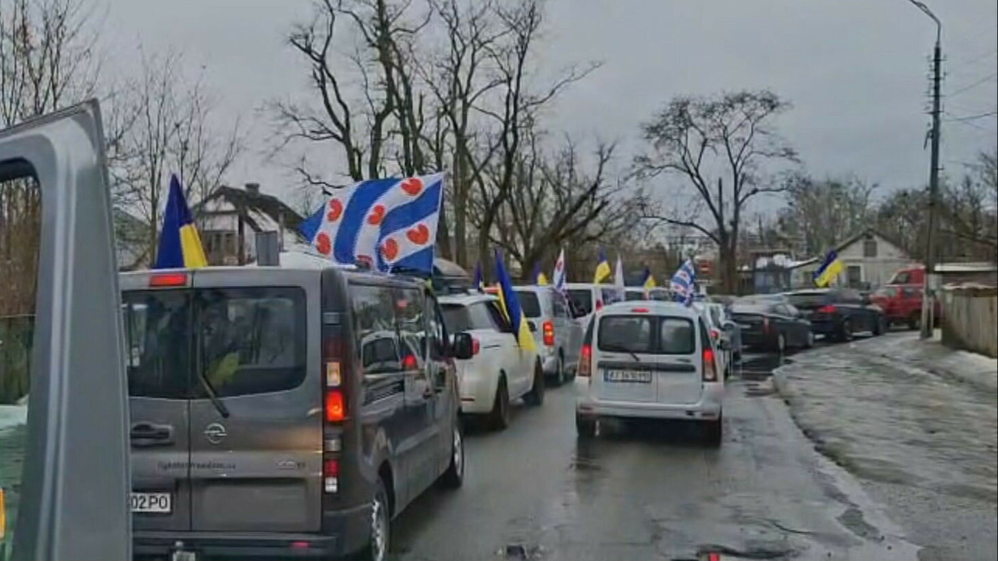 Met een colonne werd dinsdag vier jaar oorlog herdacht