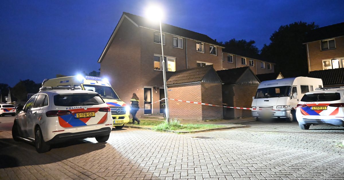 The police respond in large numbers after a stabbing incident in Vriezenveen