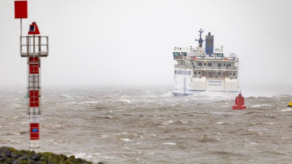 Harde wind in Harlingen