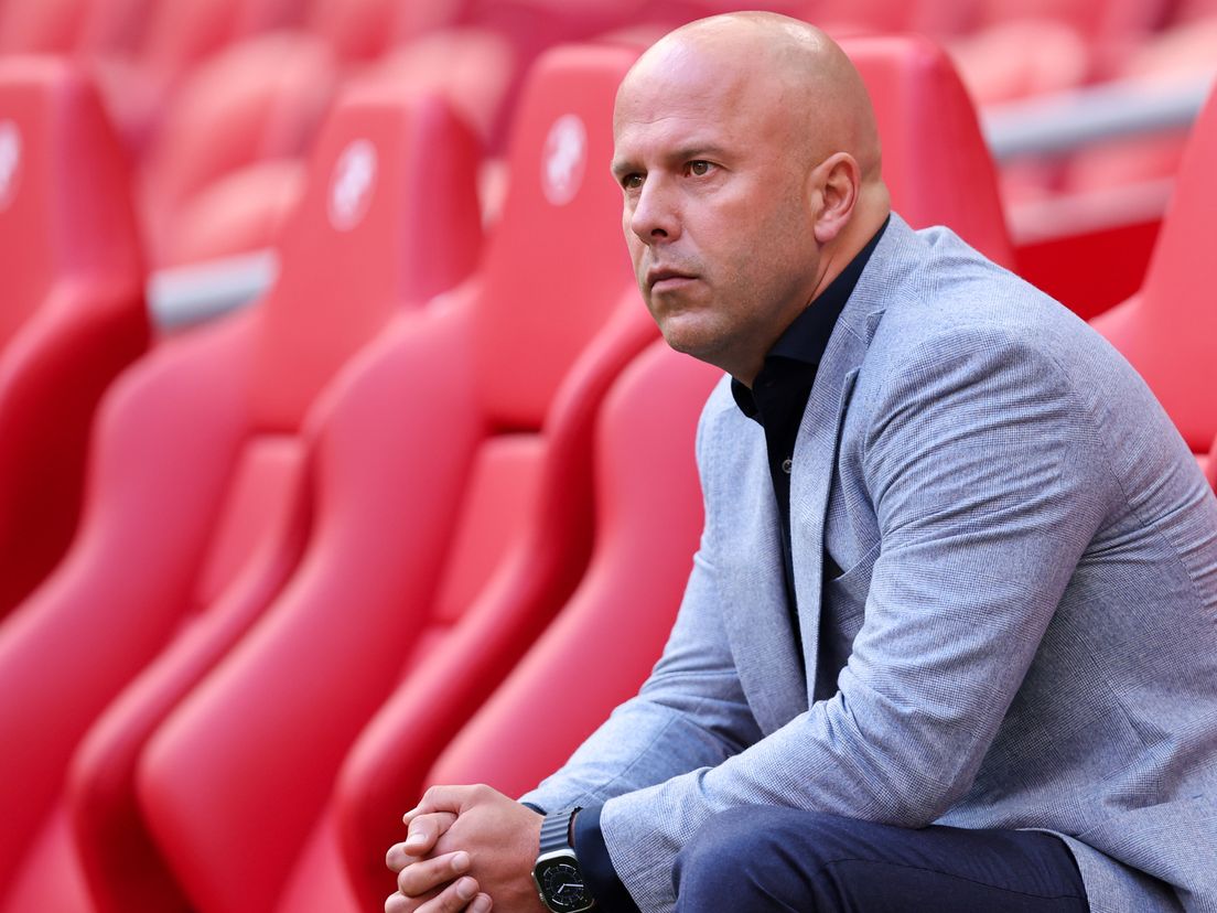 Arne Slot afgelopen woensdag in de Johan Cruijff Arena