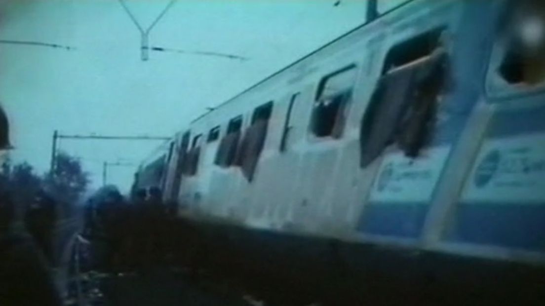 Tijdens de bevrijding van de trein werden zes van de negen kapers gedood (archieffoto RTV Drenthe)