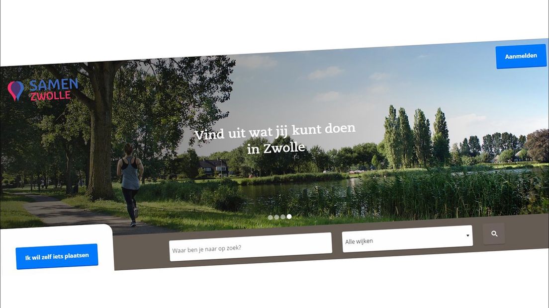 Screenshot van SamenZwolle.nl