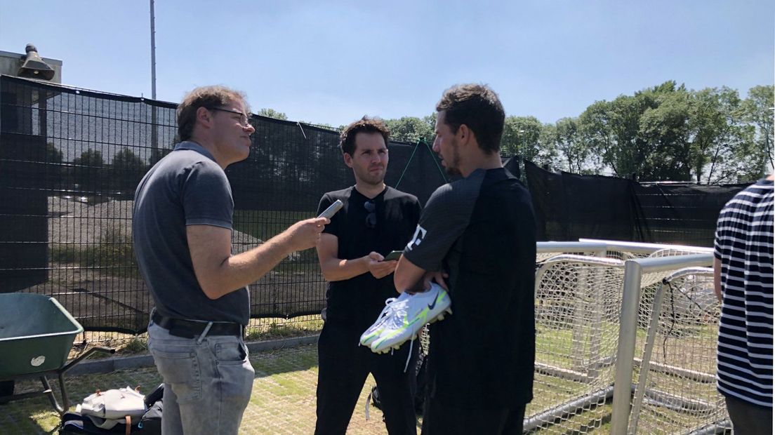 Nick Viergever na afloop van de training.