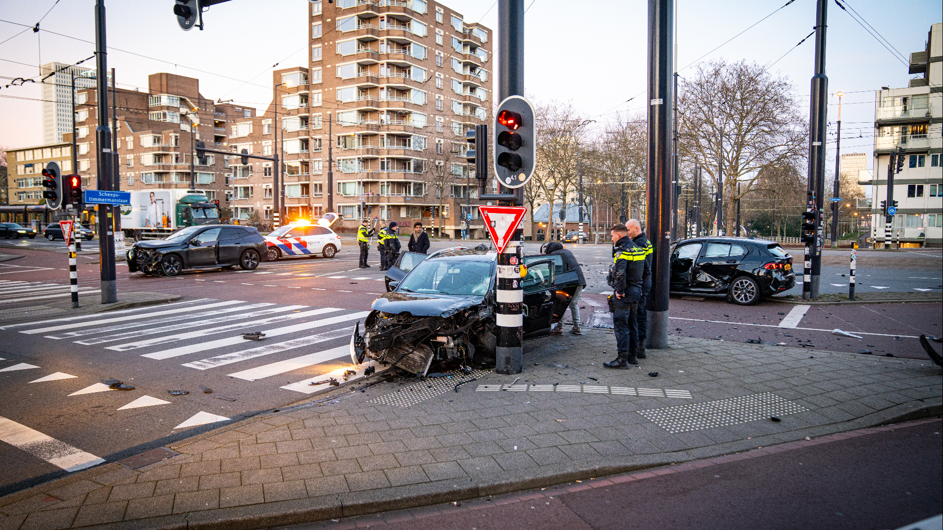 Bij het ongeluk waren drie auto's betrokken