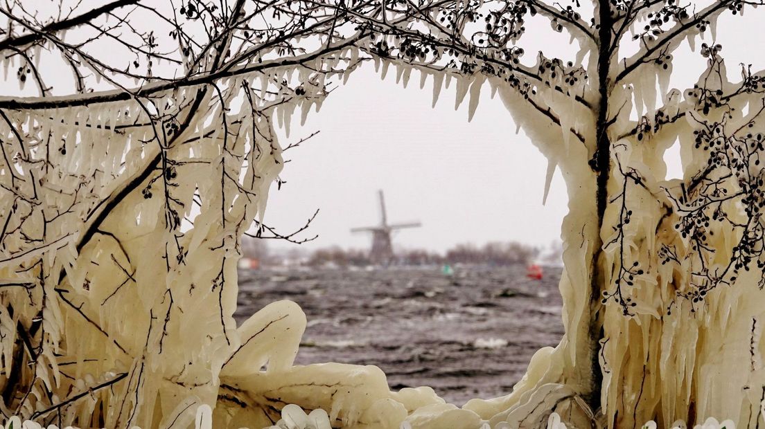 IJzig weer in Roelofarendsveen