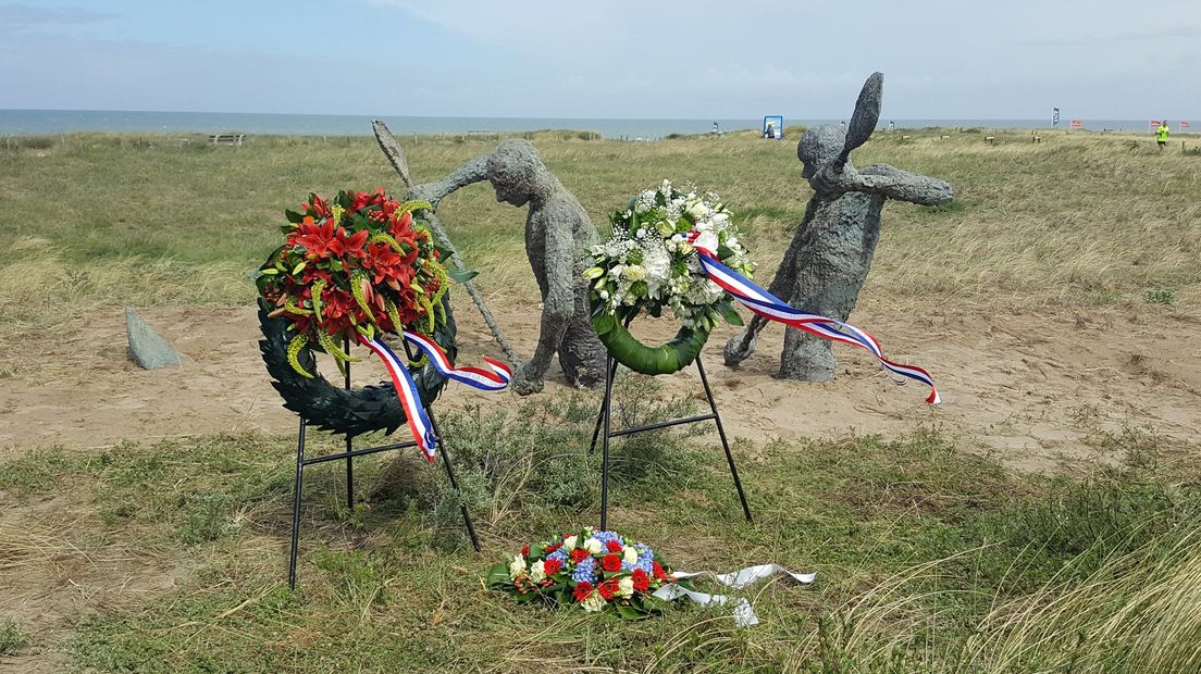 Het Engelandvaardersmonument in Katwijk.