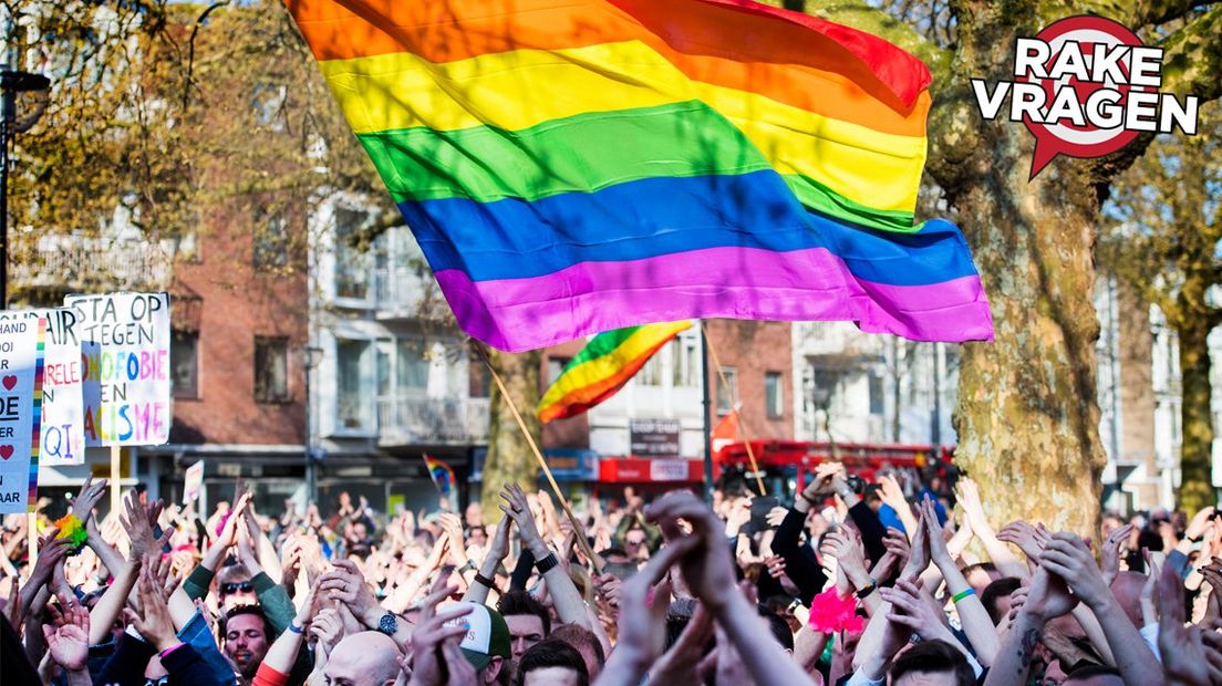 Deelnemers tijdens een demonstratie tegen homogeweld.