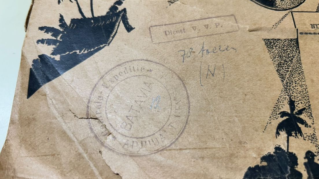 Een gesproken brief met een stempel van Batavia, Indonesië