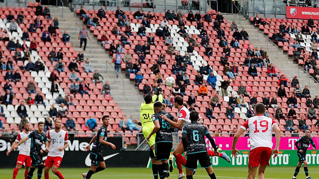 Vorig seizoen mocht Stadion Galgenwaard ook slechts gedeeltelijk gevuld worden