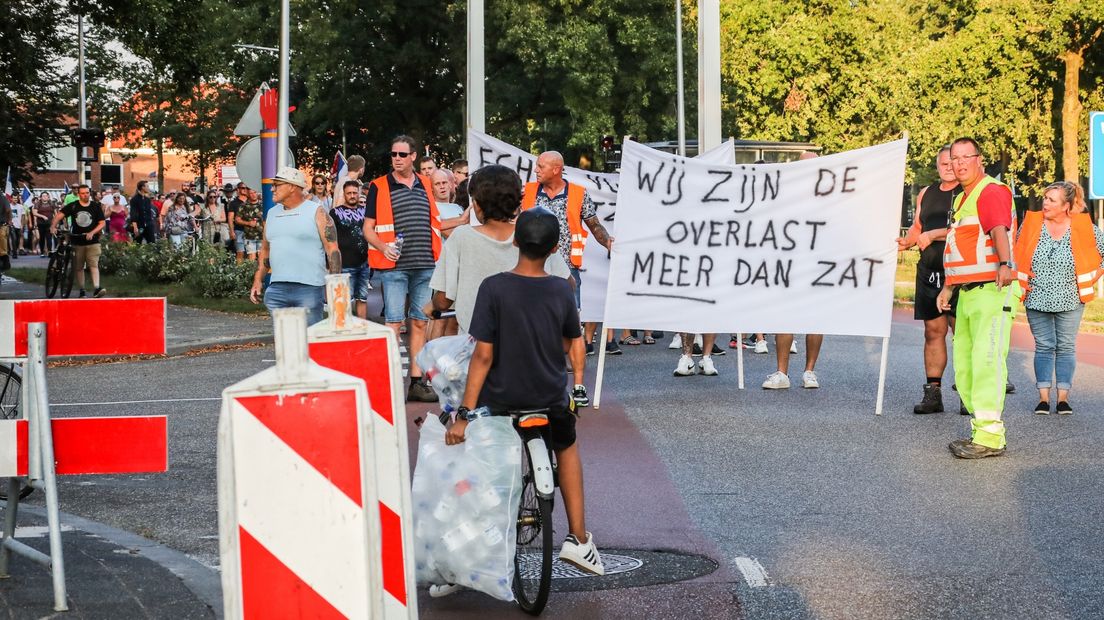 Vorige zomer: een protestwandeling in Ter Apel tegen asielbeleid