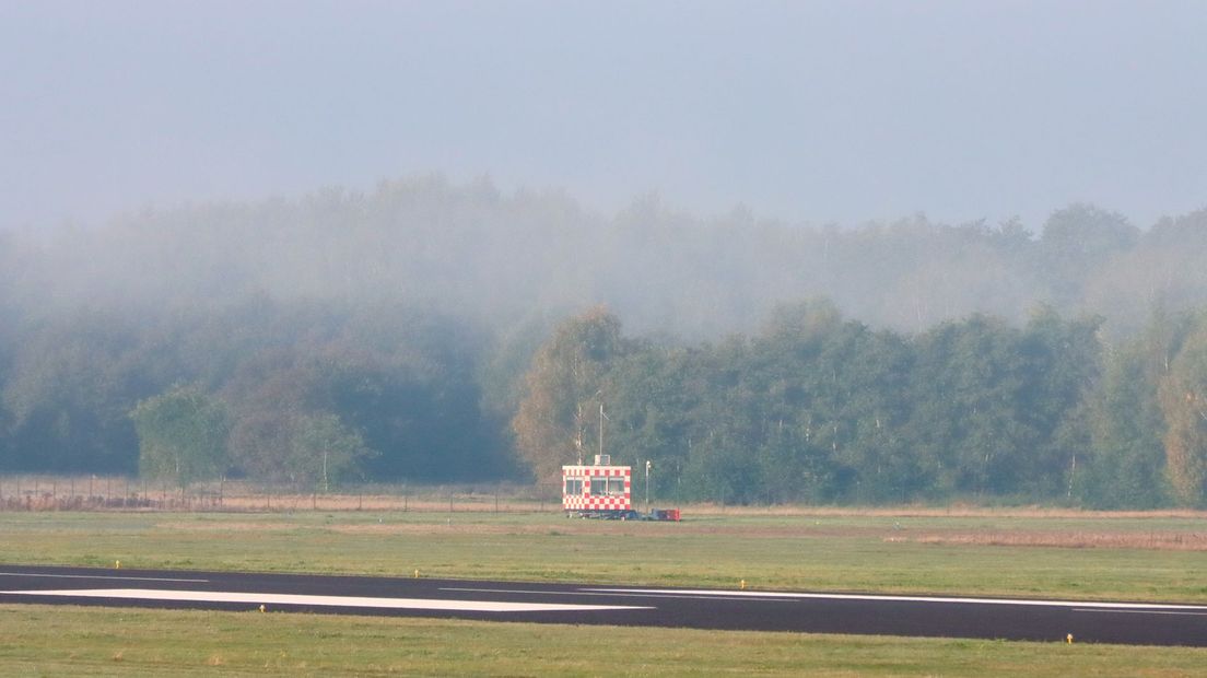 Het bleef vanochtend leeg op Twente Airport