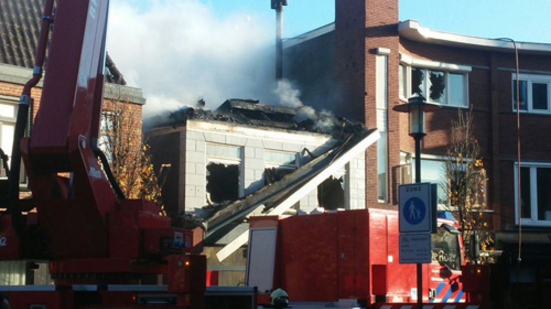 In het centrum van Barneveld heeft donderdag een grote brand gewoed.