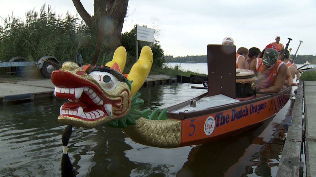 De drakenboot van THe Dutch Dragons. 