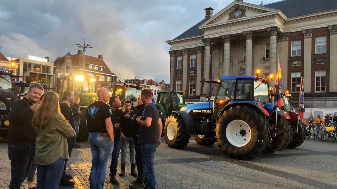 Boeren tijdens een eerdere actie