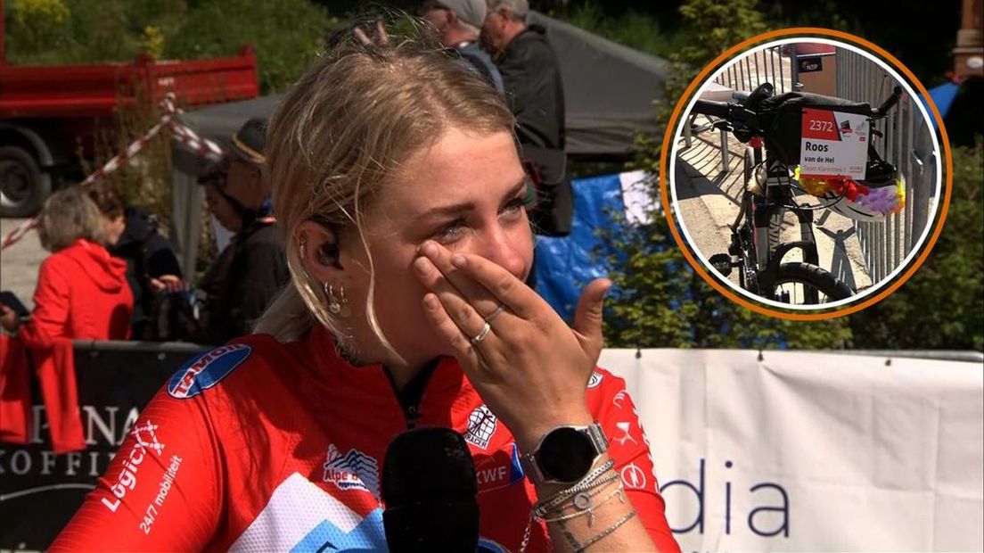 Roos fietste voor haar overleden vader de berg op.