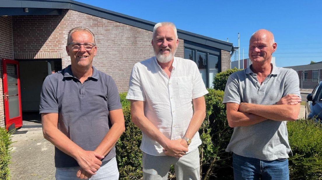 Gert Schurer (links), Johan Meijer en Paul de Jong