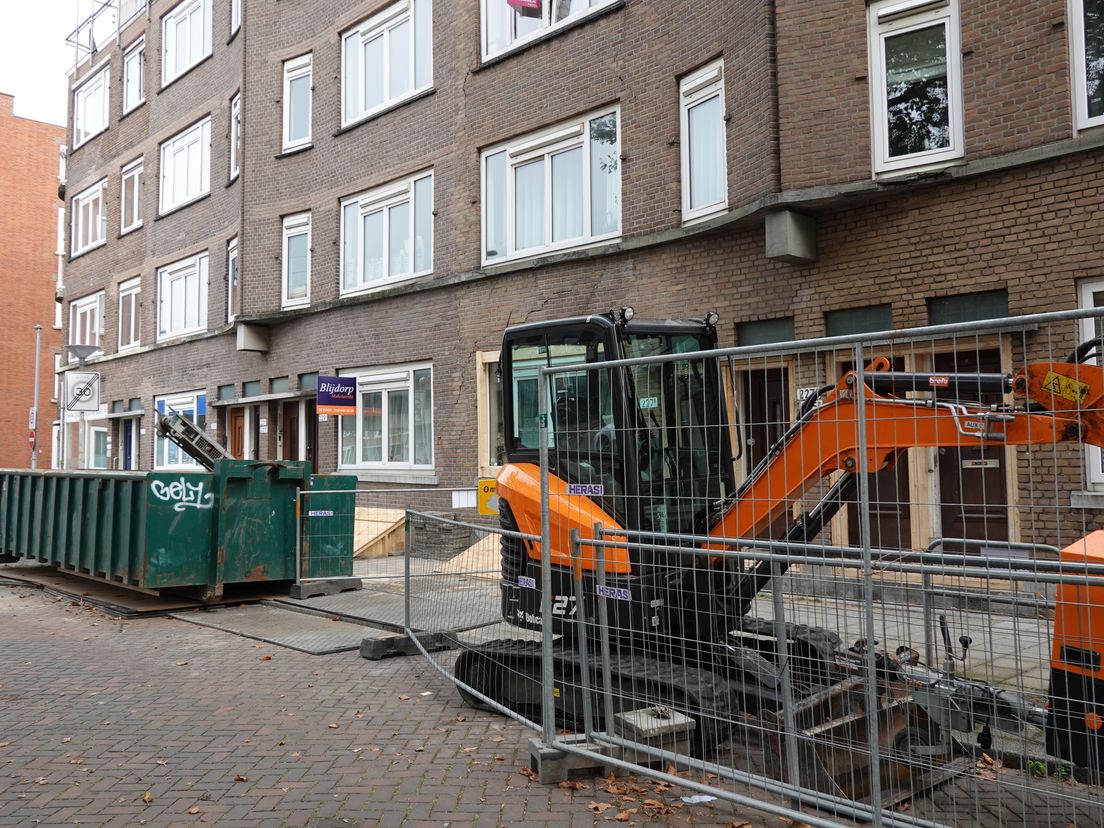 Funderingsherstel aan Schieweg Rotterdam-Noord