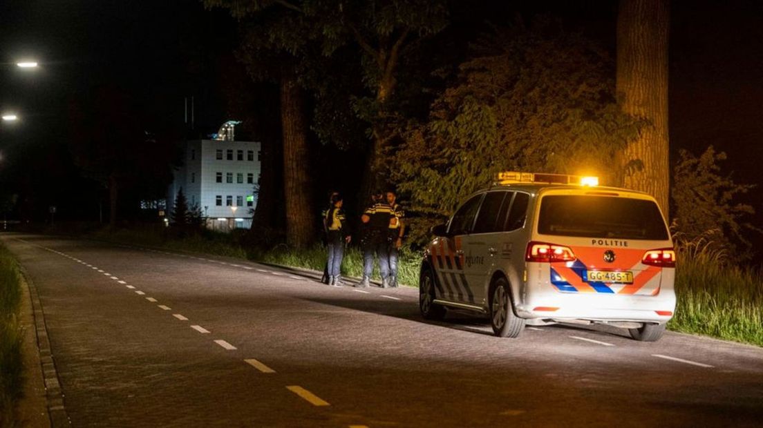 Politie op de plek van het ongeval.