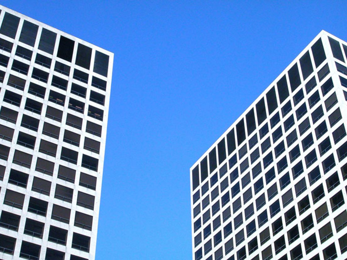 De torens voor de verbouwing.