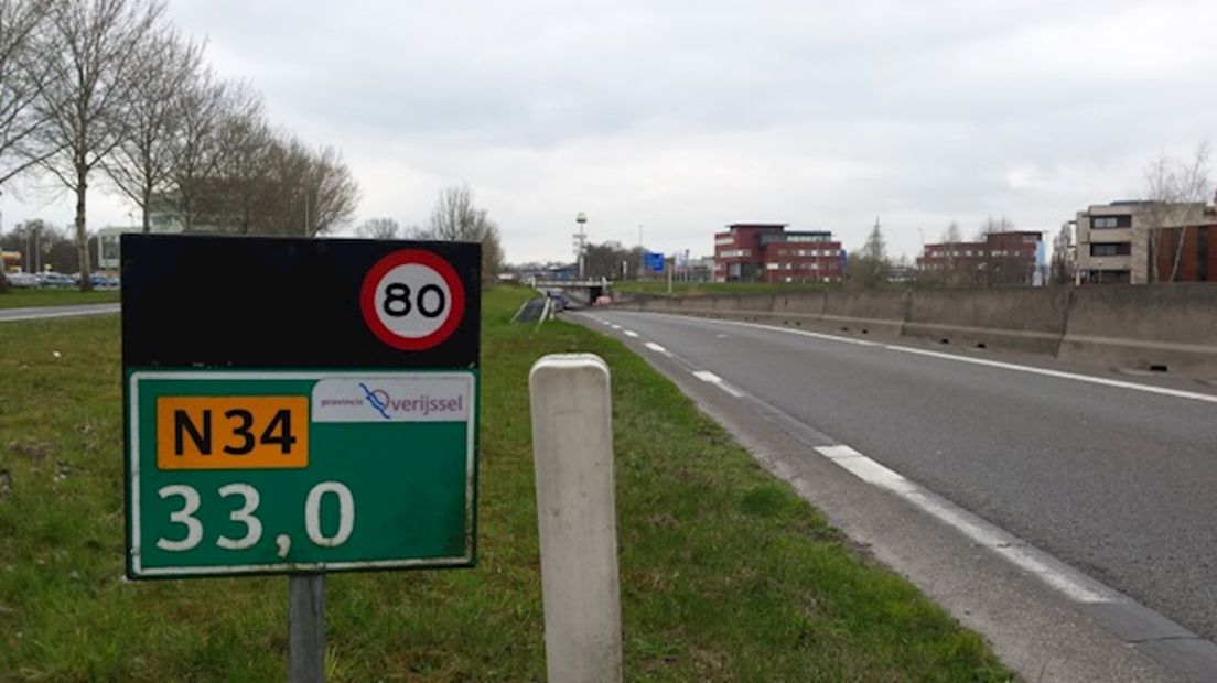 Werk aan N34 Hardenberg