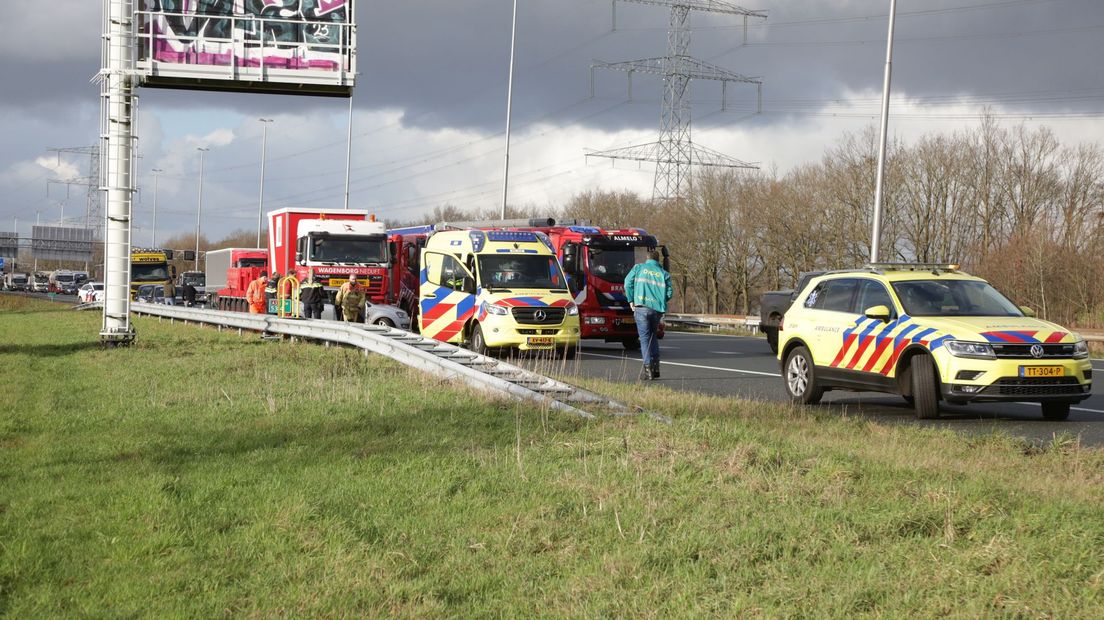 File op A35 en A1 richting Borne na ongeval