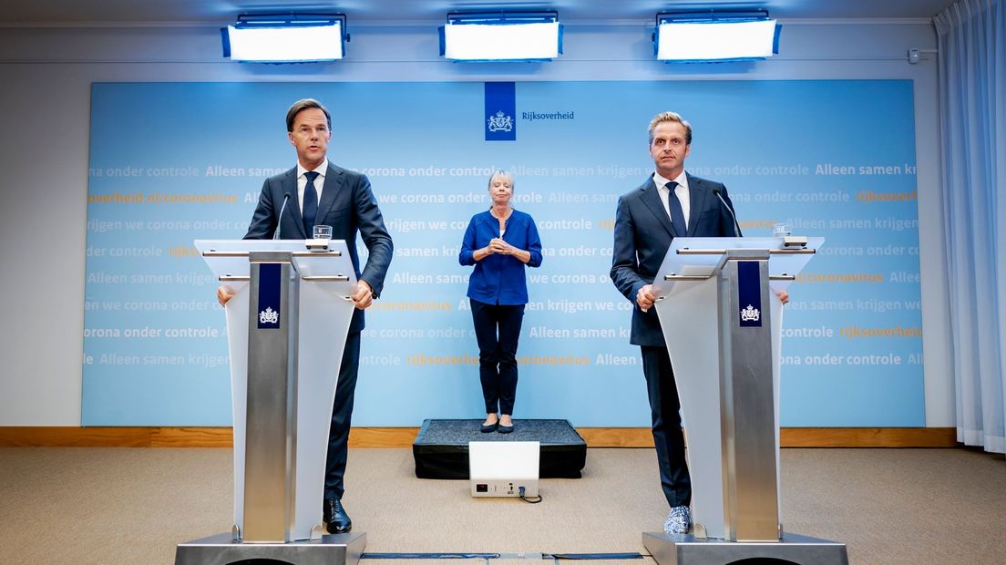 Mark Rutte en Hugo de Jonge nemen vanavond het woord